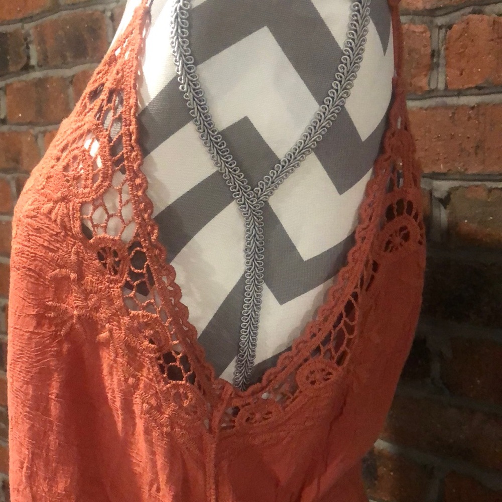 Daytrip Burnt Orange Lace Camisole - Picture 5 of 8